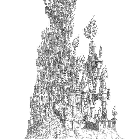 A Delicate Balance.The Island Kingdom T-shirt design A Delicate Balance.The Island Kingdom T-shirt design. This is the original Ink drawing which took over 100 hours